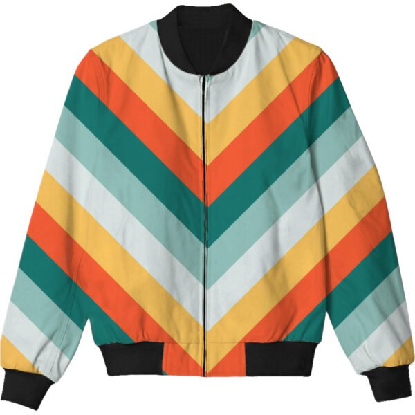 Mango Tide Chevron Kids Bomber Jacket - Image 3