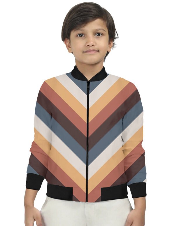 Midnight Voyage Chevron Kids Bomber Jacket