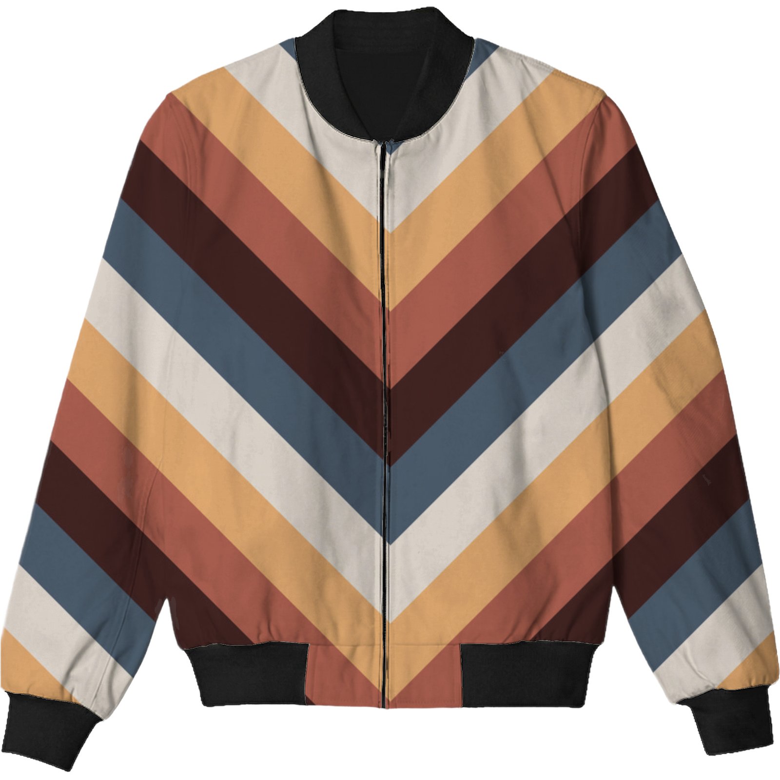 Midnight Voyage Chevron Kids Bomber Jacket - Image 3
