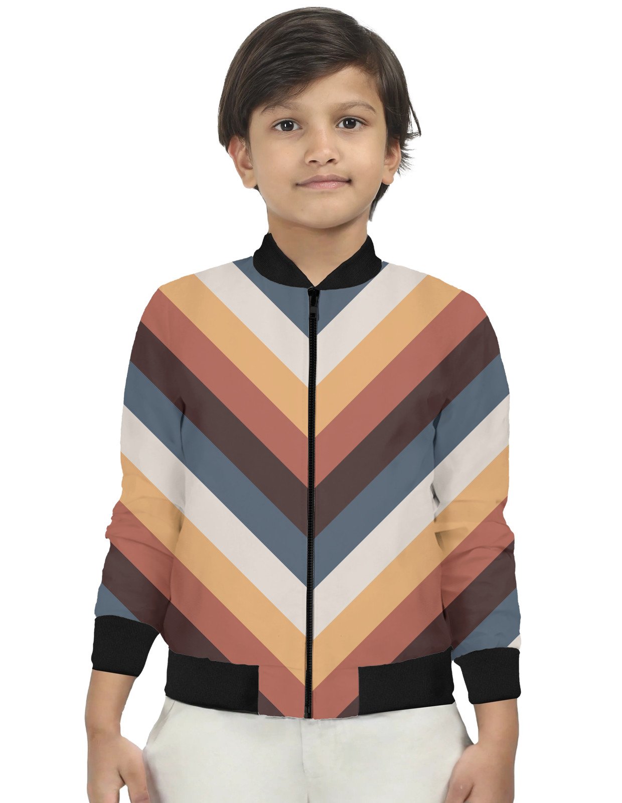 Midnight Voyage Chevron Kids Bomber Jacket