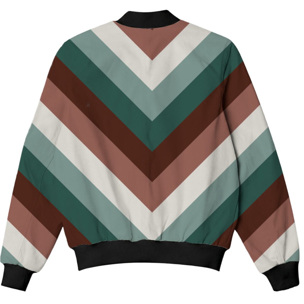 Misty Pine Chevron Kids Bomber Jacket