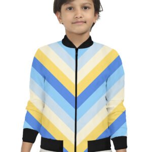 Morning Haze Chevron Kids Bomber Jacket