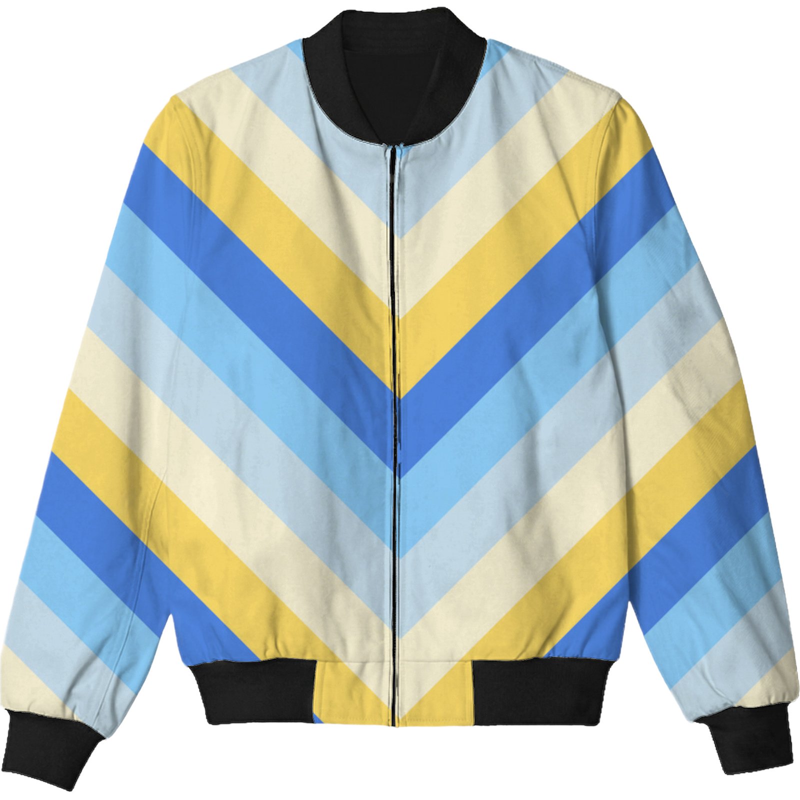 Morning Haze Chevron Kids Bomber Jacket - Image 3