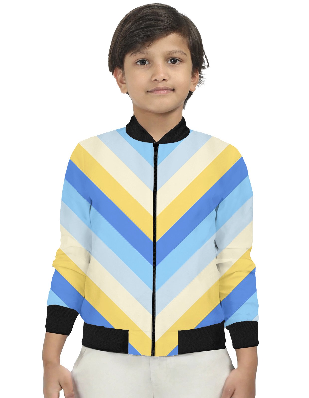 Morning Haze Chevron Kids Bomber Jacket