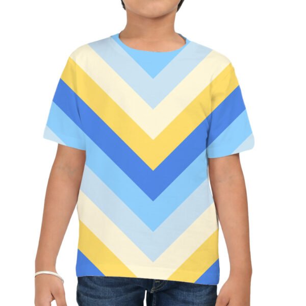 Morning Haze Chevron Kids T-Shirt - Image 3