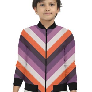 Mulberry Night Chevron Kids Bomber Jacket