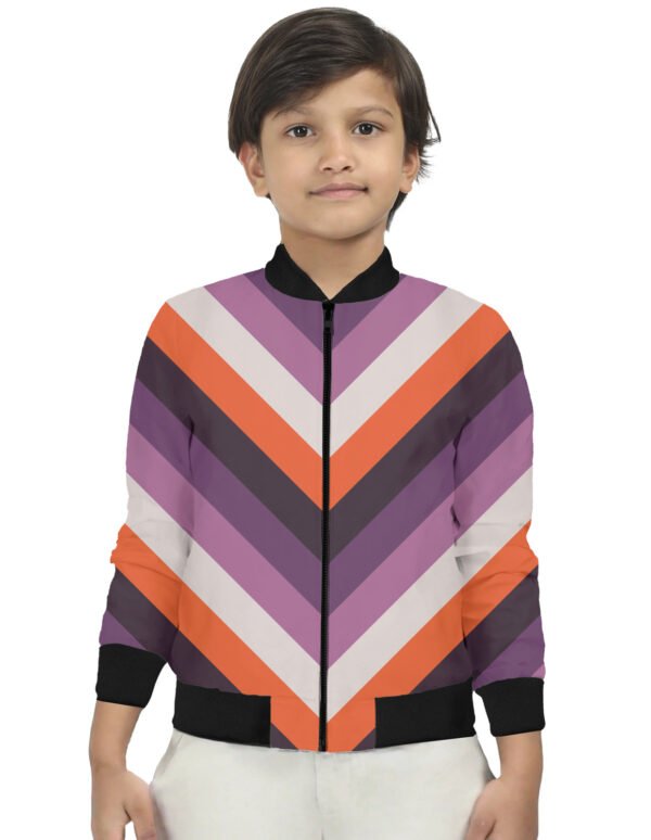 Mulberry Night Chevron Kids Bomber Jacket