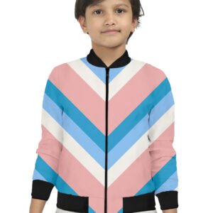 Ocean Kiss Chevron Kids Bomber Jacket