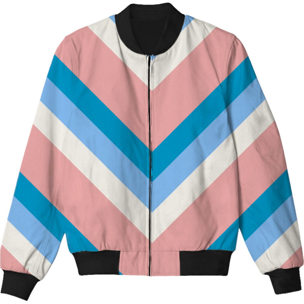Ocean Kiss Chevron Kids Bomber Jacket