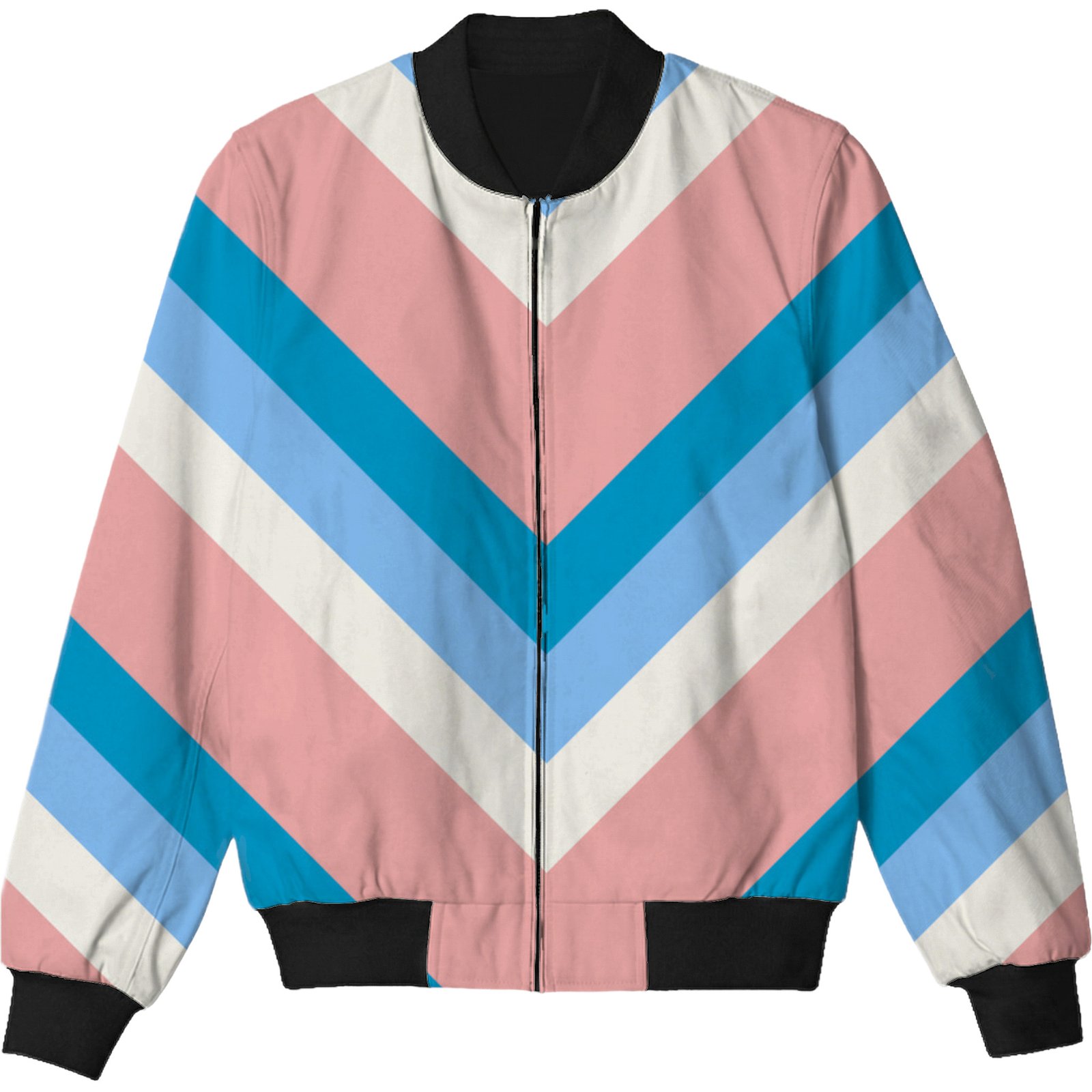 Ocean Kiss Chevron Kids Bomber Jacket - Image 3