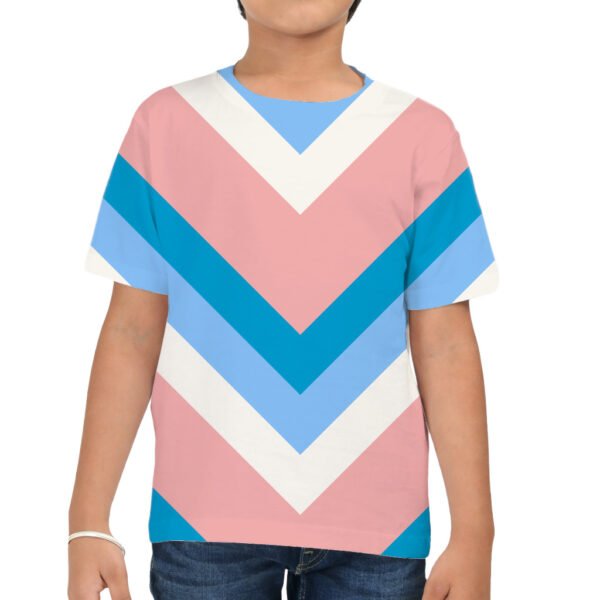 Ocean Kiss Chevron Kids T-Shirt - Image 3