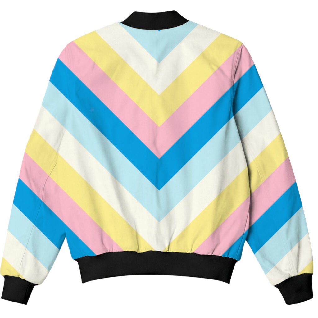 Pastel Pops Chevron Kids Bomber Jacket