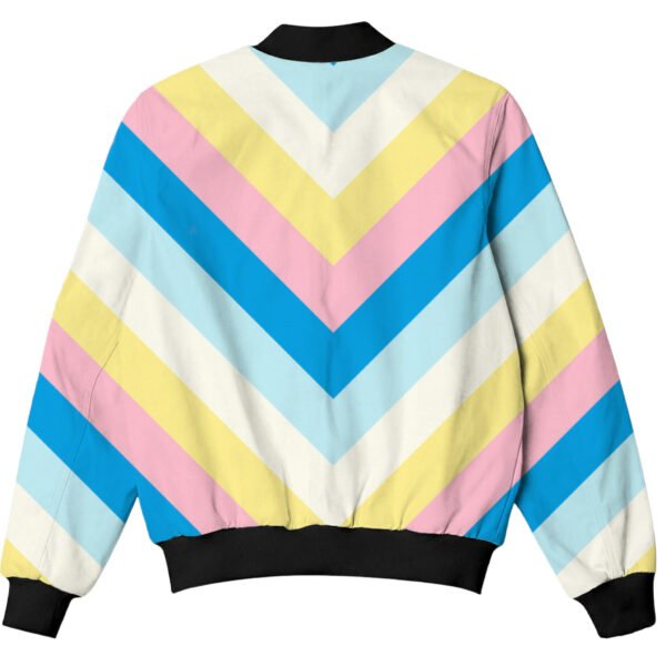 Pastel Pops Chevron Kids Bomber Jacket - Image 2