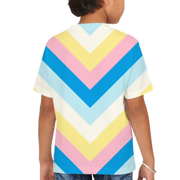 Pastel Pops Chevron Kids T-Shirt - Image 2