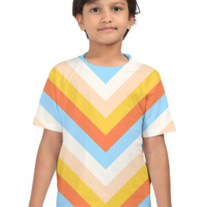 Peach Lemonade Chevron Kids T-Shirt