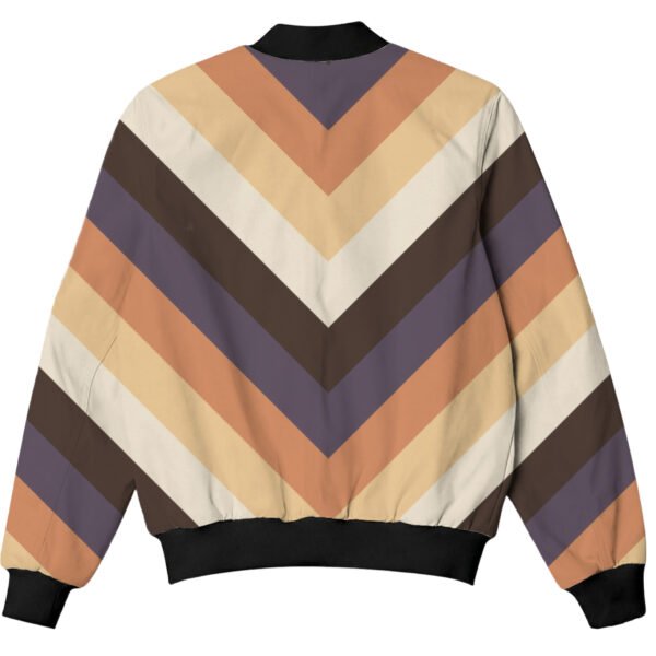 Plum Ash Chevron Kids Bomber Jacket - Image 2