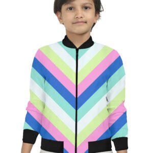 Pool Pop Chevron Kids Bomber Jacket