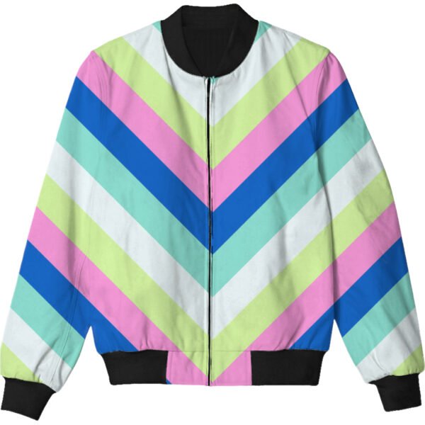 Pool Pop Chevron Kids Bomber Jacket - Image 3