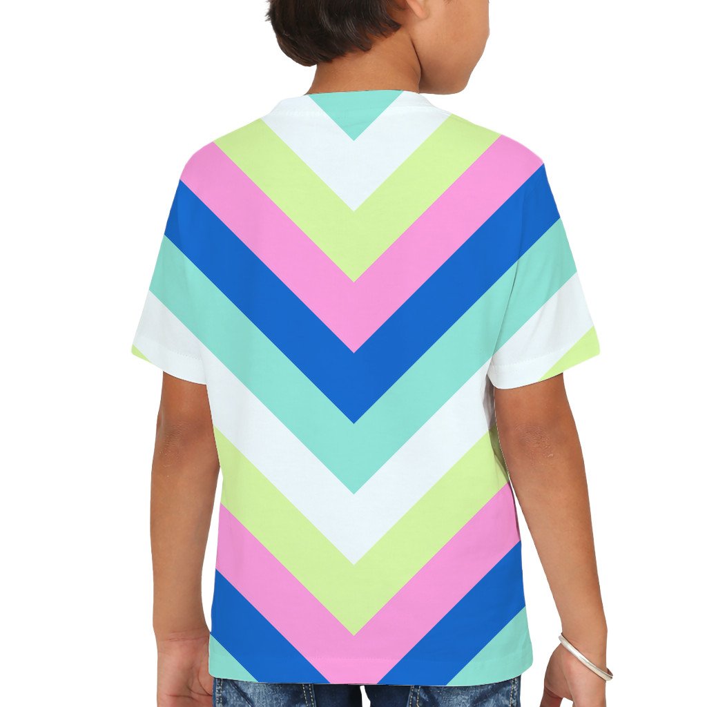Pool Pop Chevron Kids T-Shirt - Image 2