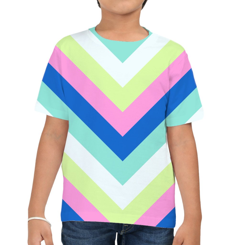 Pool Pop Chevron Kids T-Shirt - Image 3
