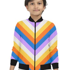 Poolside Candy Chevron Kids Bomber Jacket