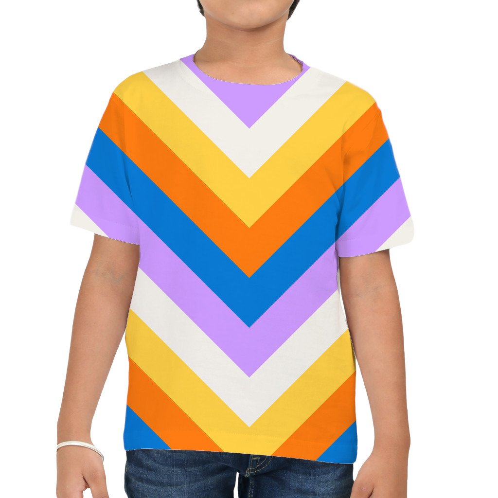 Poolside Candy Chevron Kids T-Shirt - Image 3
