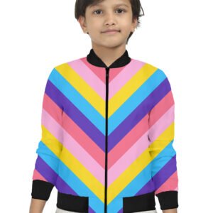 Pop Fiesta Chevron Kids Bomber Jacket