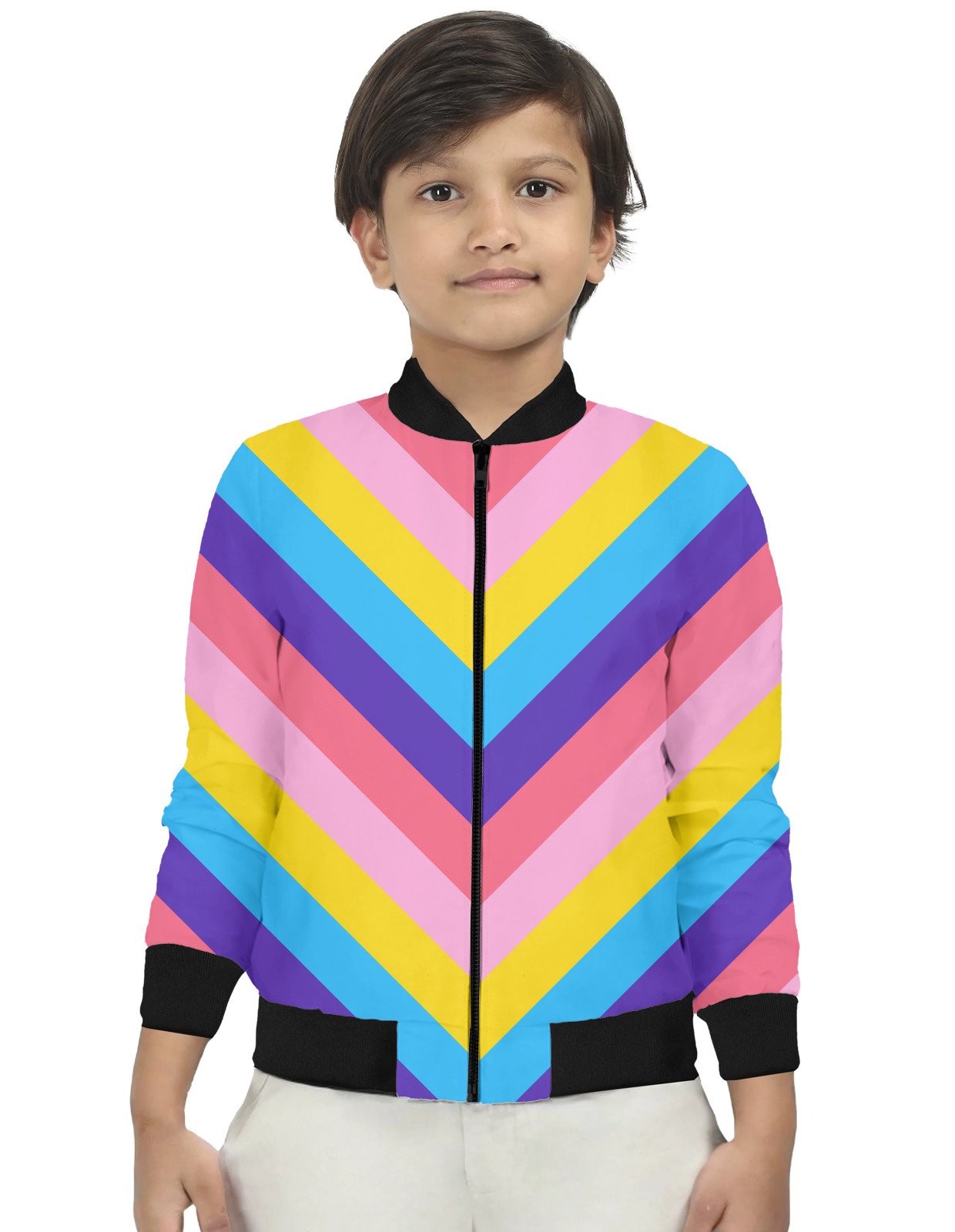 Pop Fiesta Chevron Kids Bomber Jacket