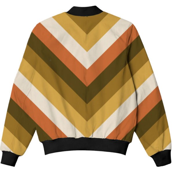 Rust Sunset Chevron Kids Bomber Jacket - Image 2