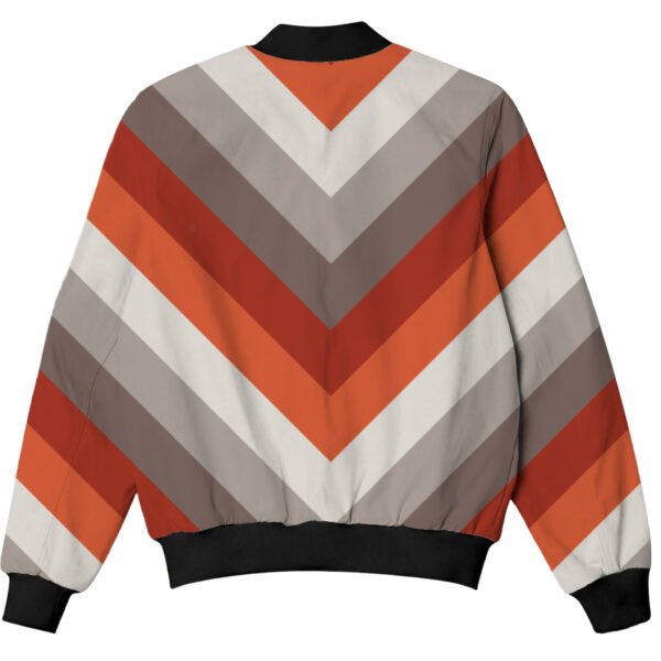 Scarlet Ember Chevron Kids Bomber Jacket - Image 2