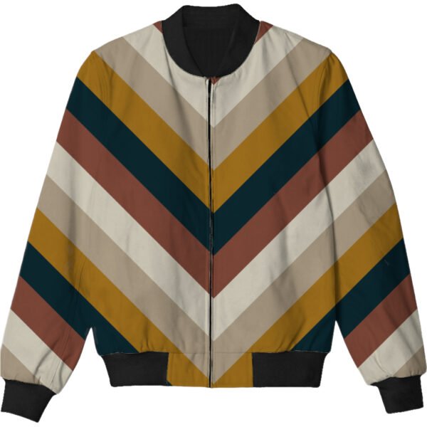 Shadowed Pine Chevron Kids Bomber Jacket - Image 3