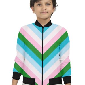 Sugar Shore Chevron Kids Bomber Jacket