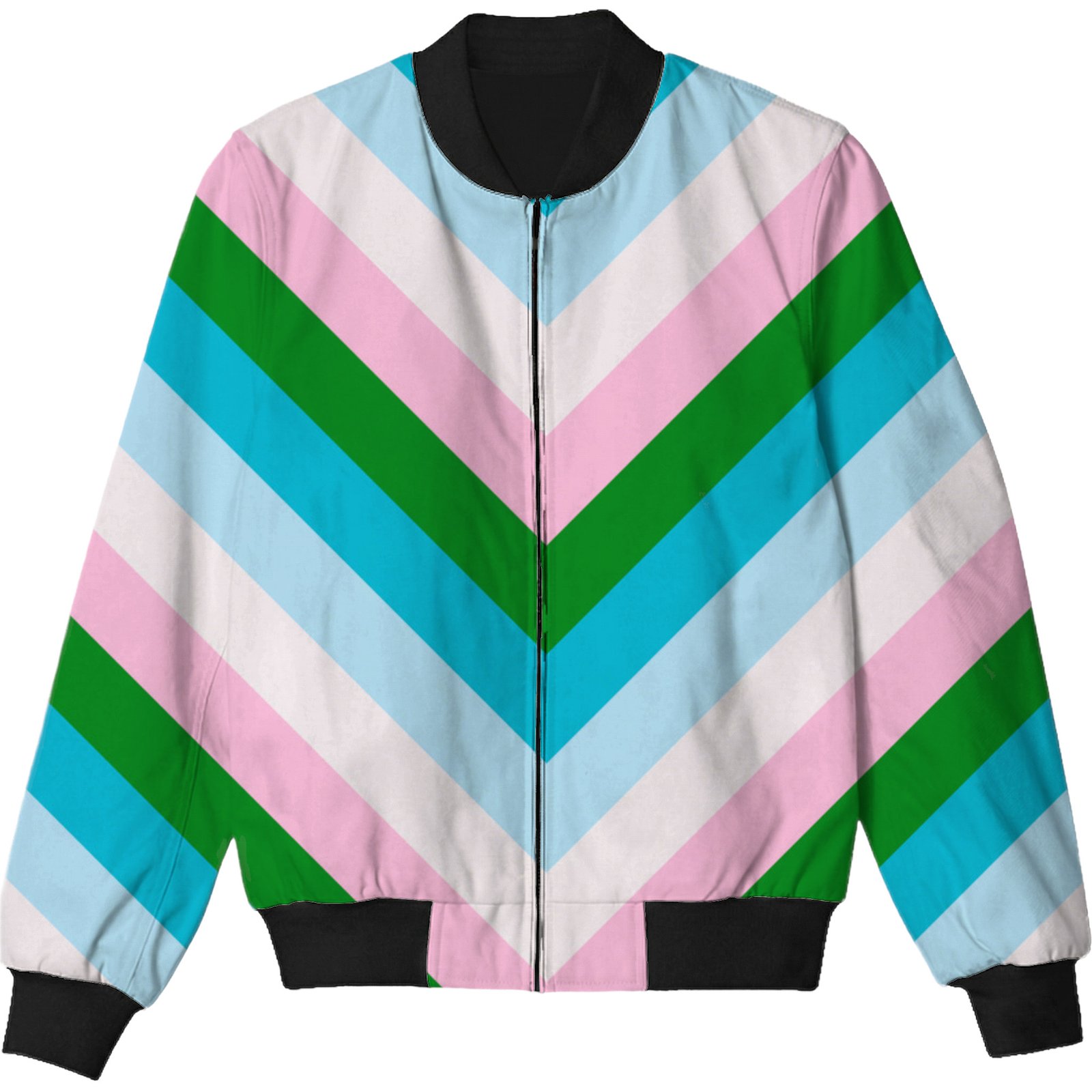 Sugar Shore Chevron Kids Bomber Jacket - Image 3