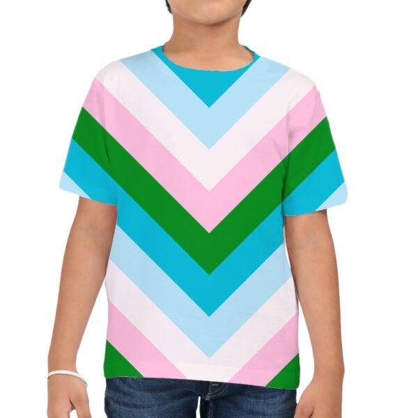 Sugar Shore Chevron Kids T-Shirt - Image 3