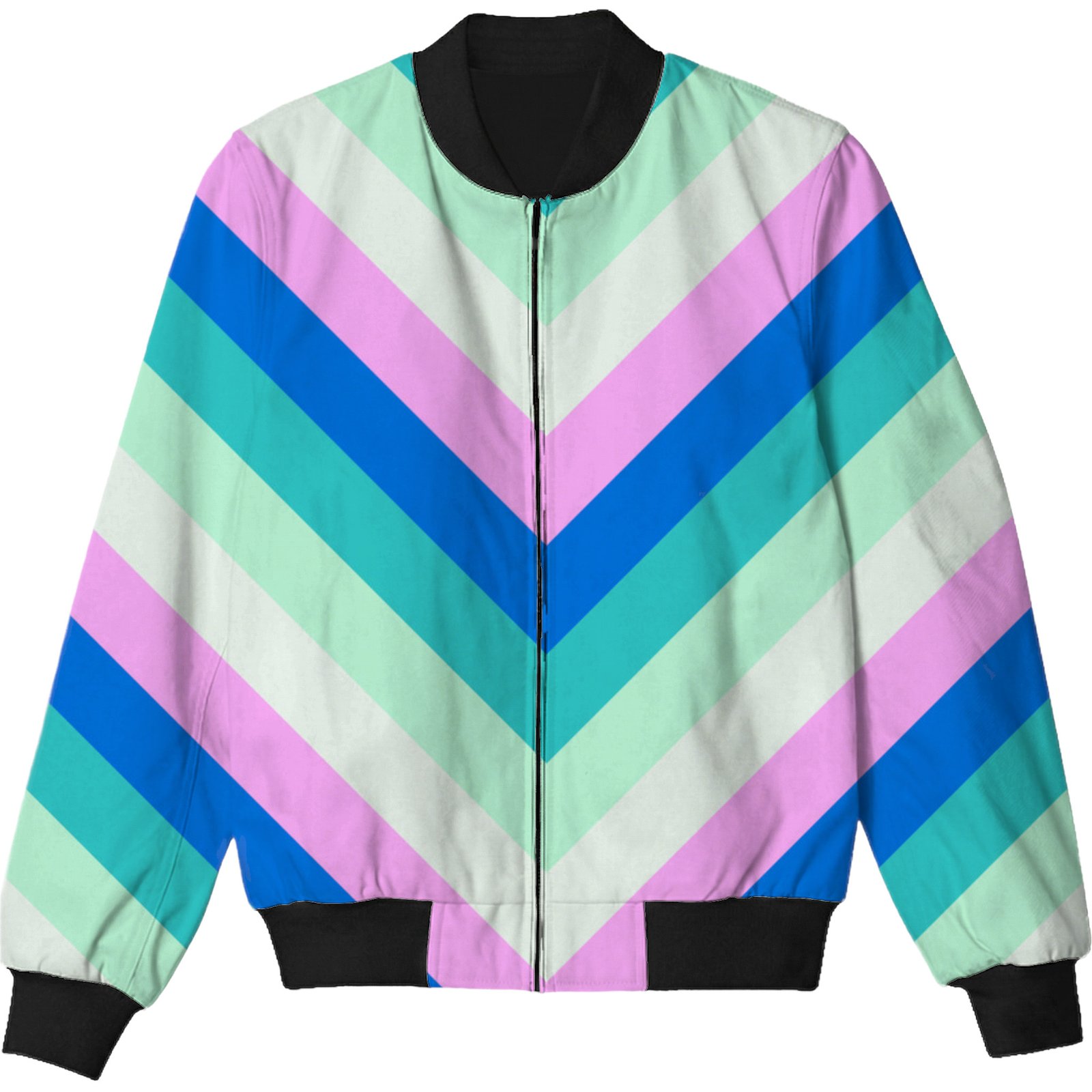Summer Rush Chevron Kids Bomber Jacket - Image 3