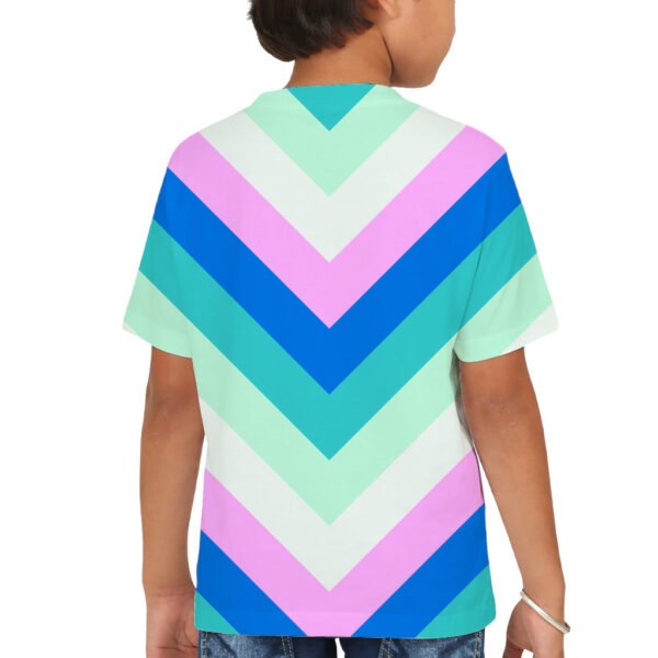 Summer Rush Chevron Kids T-Shirt - Image 2