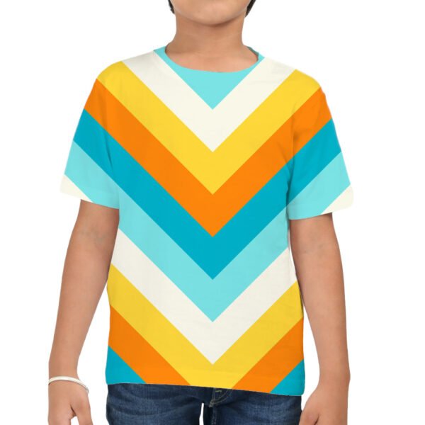 Sun Splash Chevron Kids T-Shirt - Image 3
