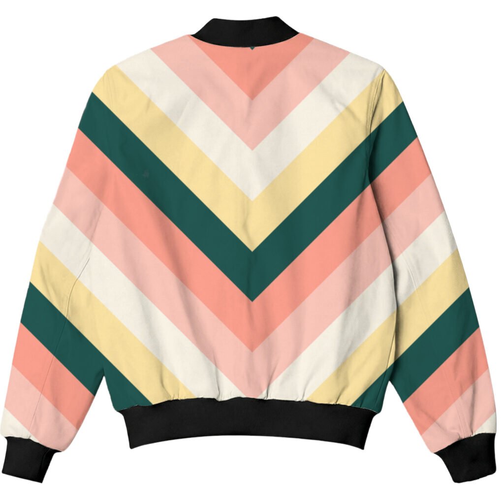 Sunlit Papaya Chevron Kids Bomber Jacket