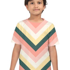 Sunlit Papaya Chevron Kids T-Shirt