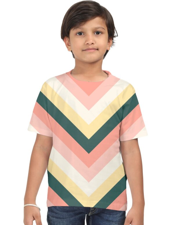 Sunlit Papaya Chevron Kids T-Shirt