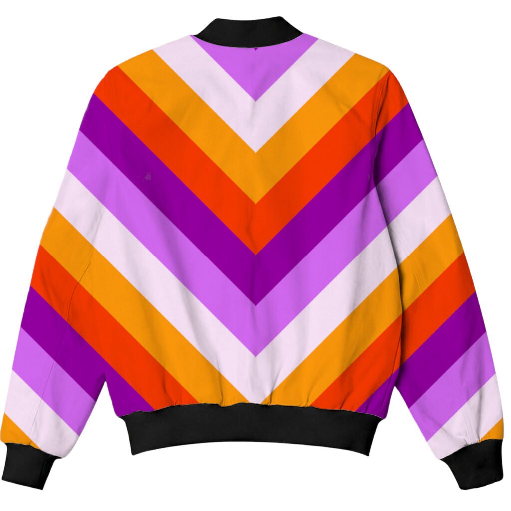Sunset Disco Chevron Kids Bomber Jacket