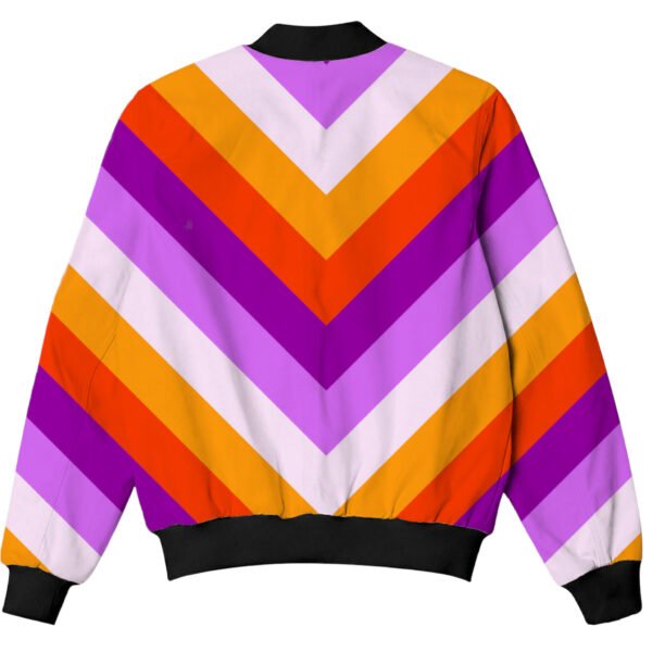 Sunset Disco Chevron Kids Bomber Jacket - Image 2