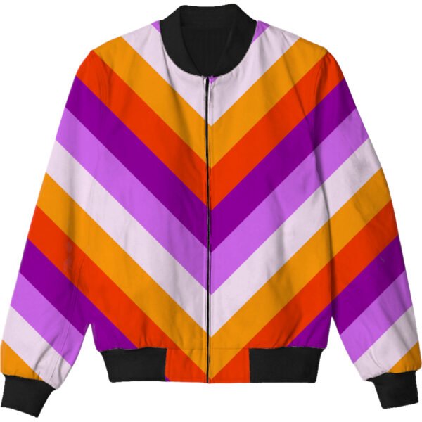 Sunset Disco Chevron Kids Bomber Jacket - Image 3