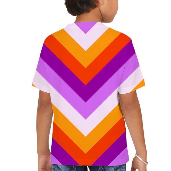 Sunset Disco Chevron Kids T-Shirt - Image 2