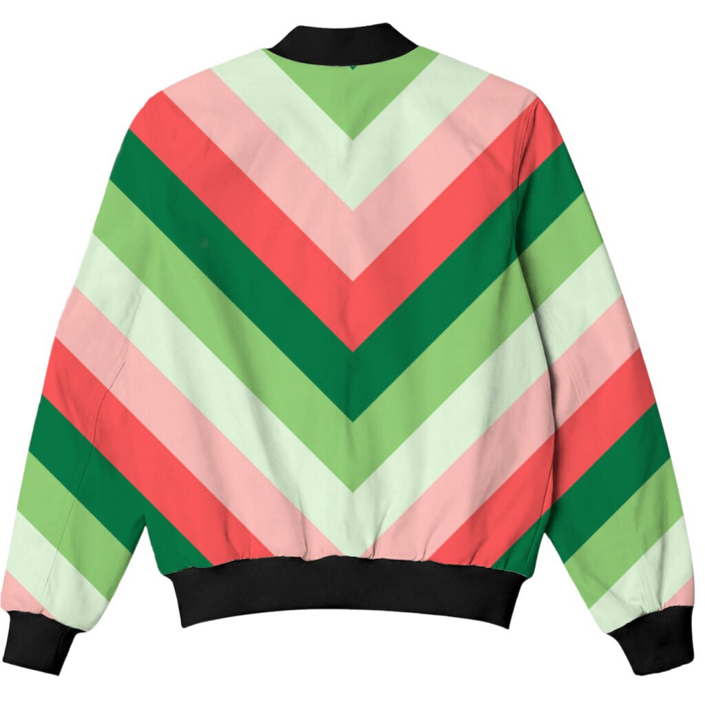 Sweet Watermelon Chevron Kids Bomber Jacket