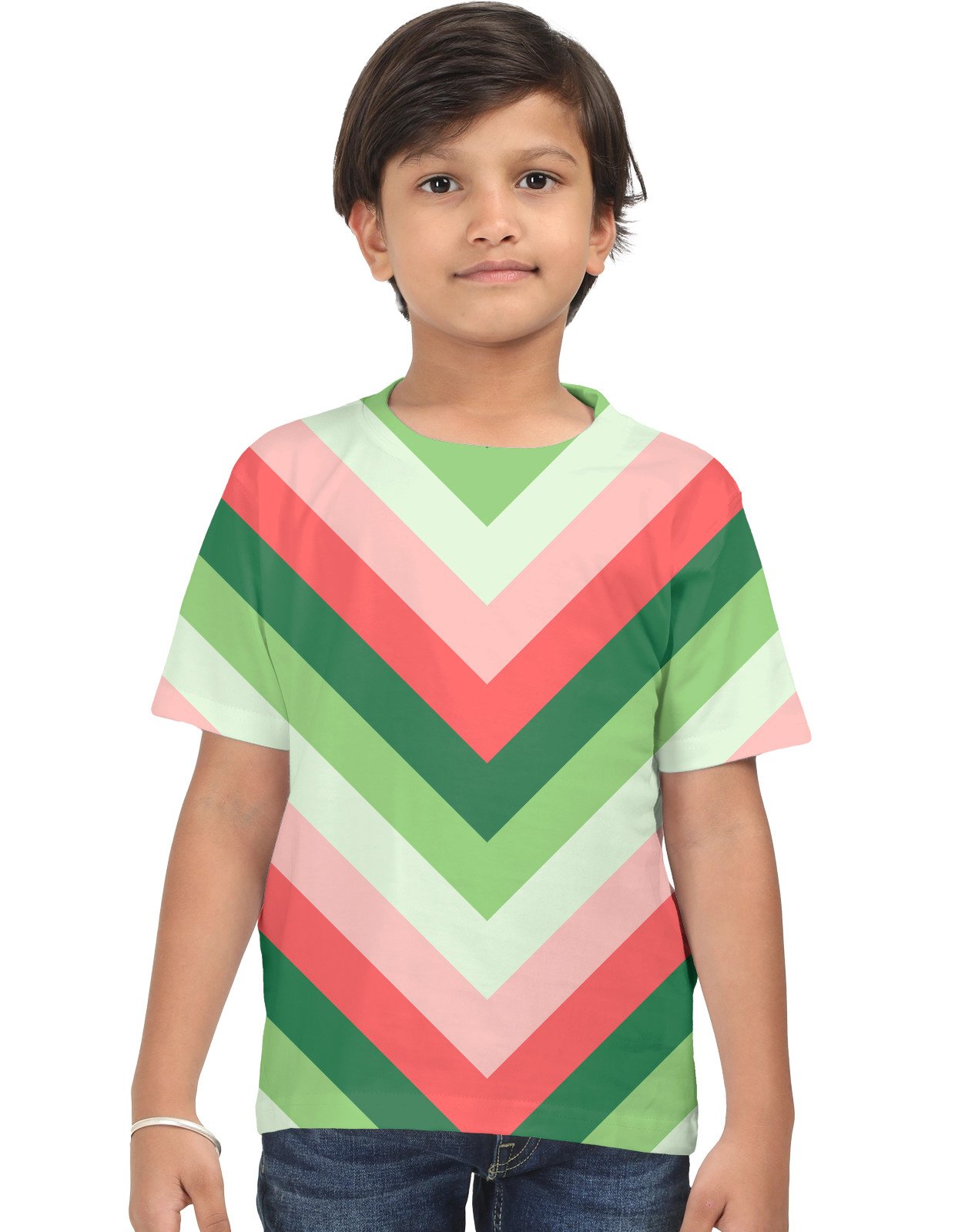 Sweet Watermelon Chevron Kids T-Shirt