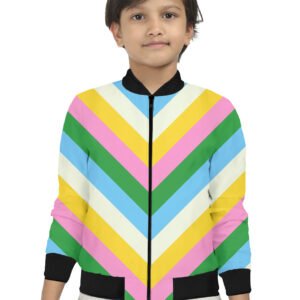 Tropical Picnic Chevron Kids Bomber Jacket