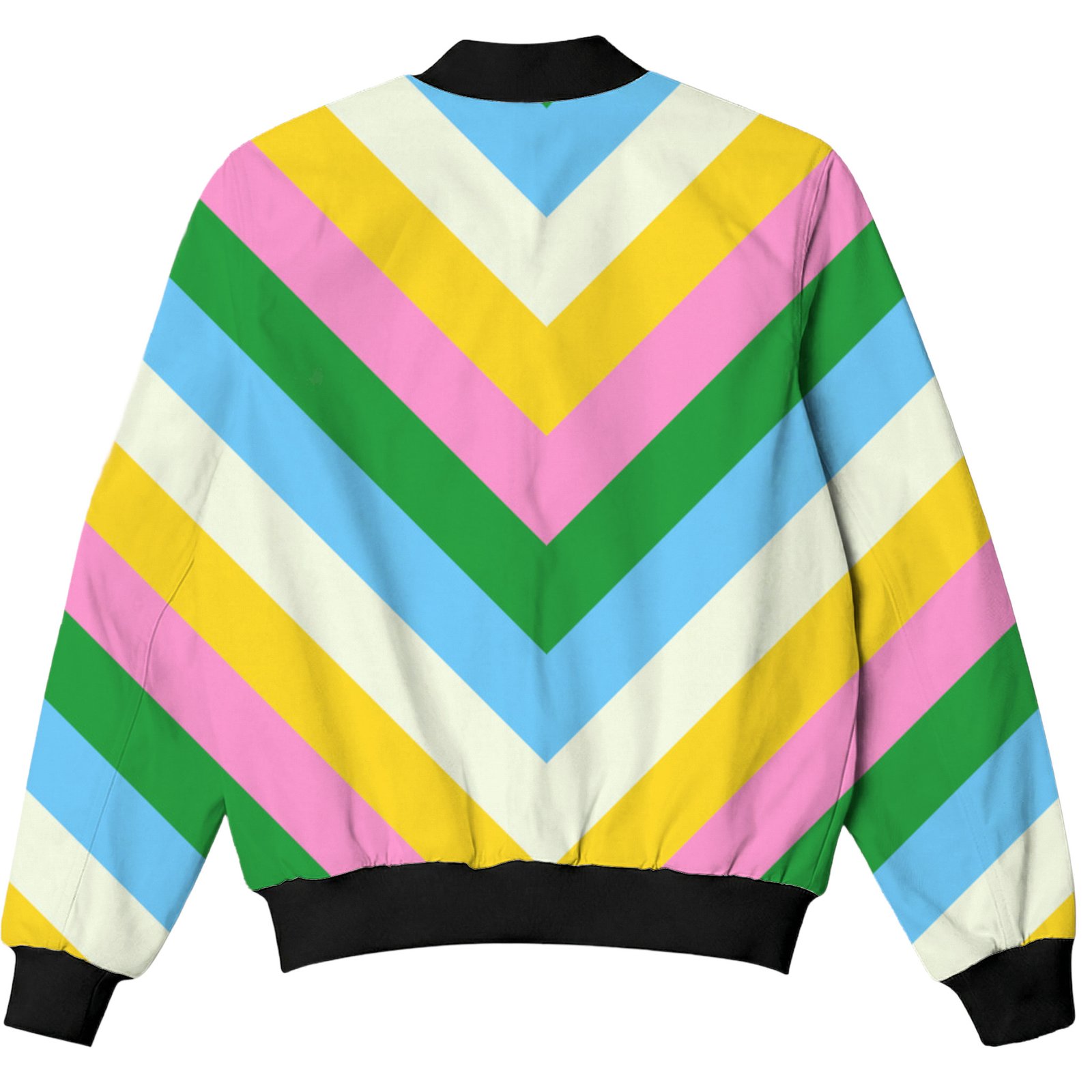 Tropical Picnic Chevron Kids Bomber Jacket - Image 2