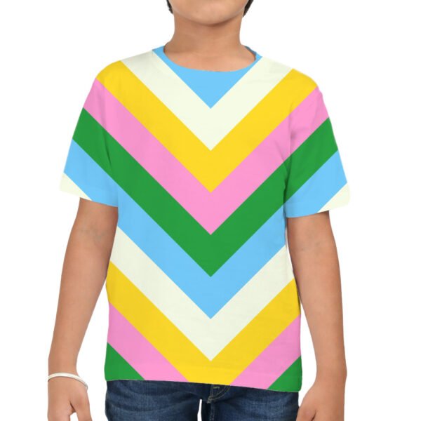 Tropical Picnic Chevron Kids T-Shirt - Image 3