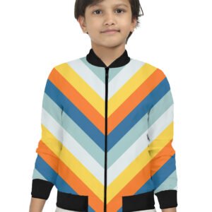 Tropicolor Chevron Kids Bomber Jacket